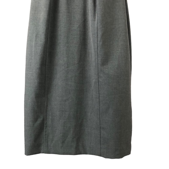 DRESS - Women's Calvin Klein Light Gray Button Front Cap Sleeve Belted Dress. 8 - Picture 7 of 15
